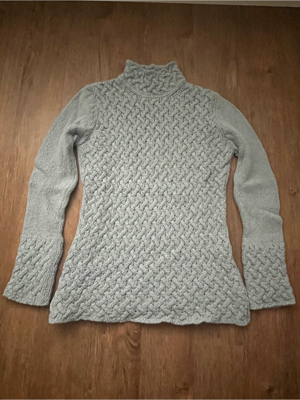 Irelandseye Trellis Knitwear Sweater Made in Ireland Cashmere Wool Blend Size L